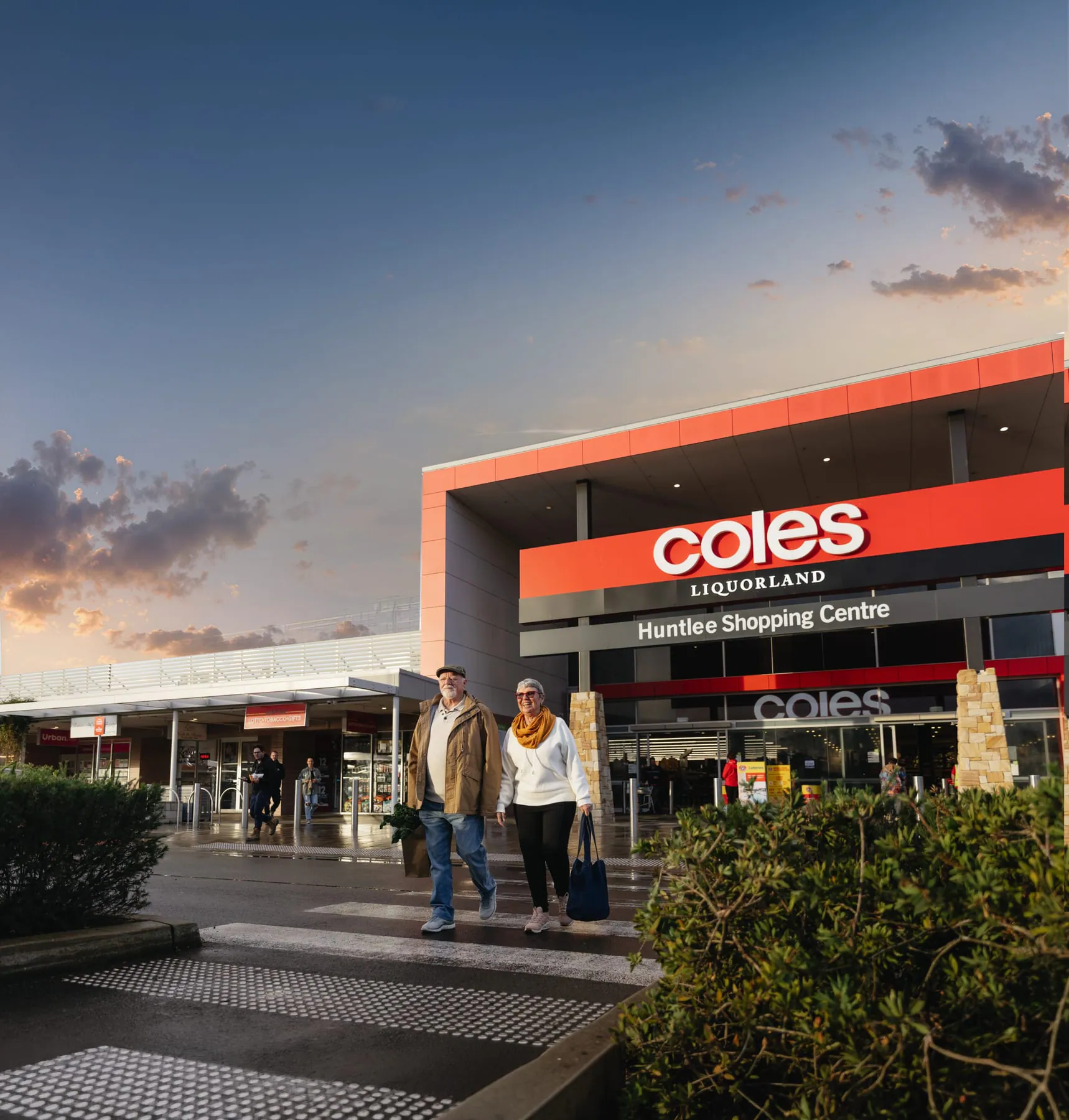 Residents outside Huntlee Shopping Centre